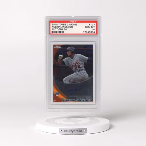 2010 Topps Chrome #177 Austin Jackson - Autograph (PSA 10 GEM MINT)