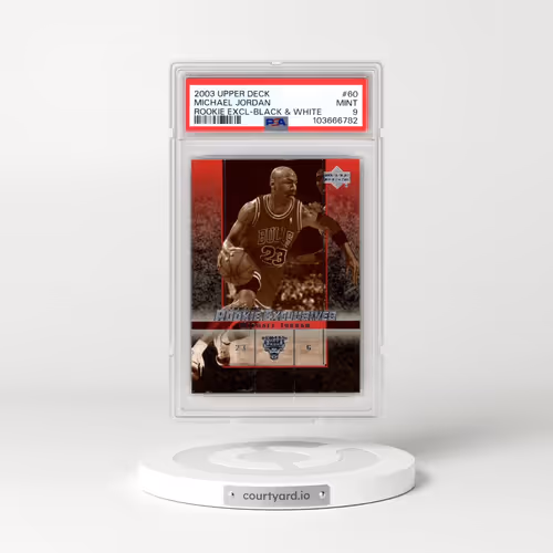 2003 Upper Deck Rookie Exclusives #60 Michael Jordan - Black & White (PSA 9 MINT)