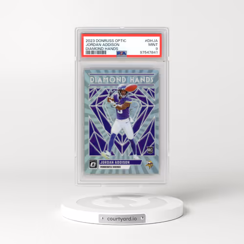 2023 Panini Donruss Optic Diamond Hands #DHJA Jordan Addison (PSA 9 MINT)