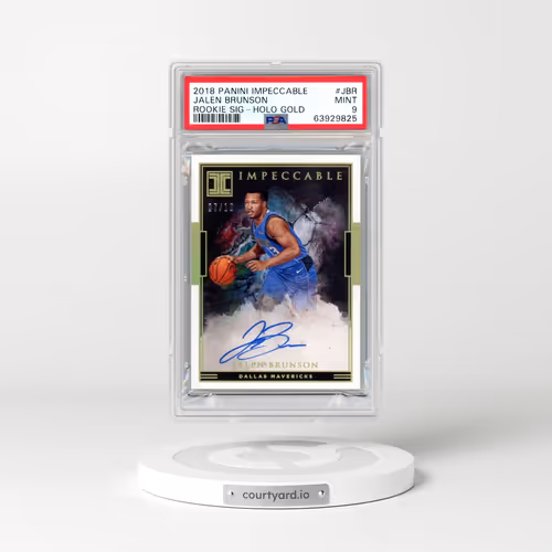 2018 Panini Impeccable Rookie Signatures #JBR Jalen Brunson - Holo Gold (PSA 9 MINT)