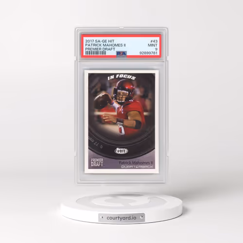 2017 SA-GE Hit Premier Draft #43 Patrick Mahomes II (PSA 9 MINT)