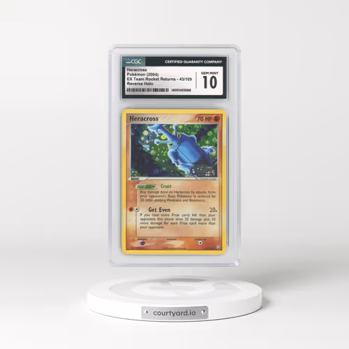 2004 EX Team Rocket Returns #43 Heracross - Holo (CGC 10 GEM MINT)