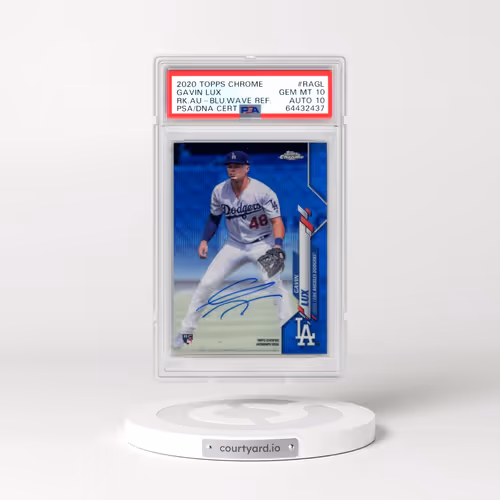 2020 Topps Chrome Rookie Autographs #RAGL Gavin Lux - Blue Wave Refractor (PSA 10 GEM MINT)