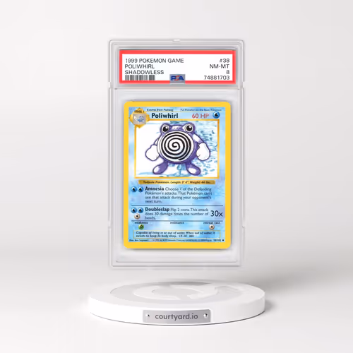 1999 Pokémon Game #38 Poliwhirl - Shadowless (PSA 8 NM-MT)