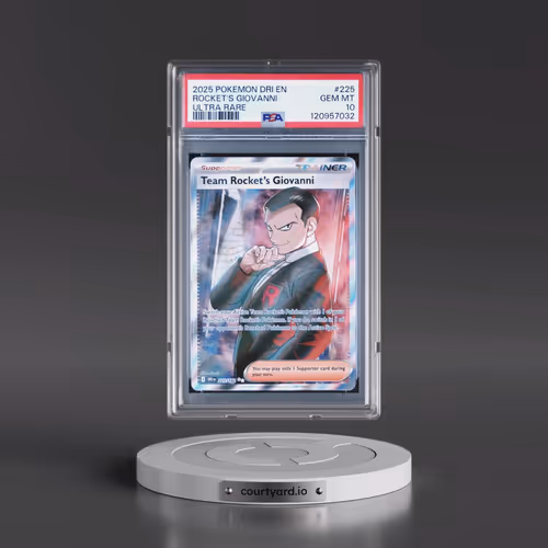 2025 Pokémon Dri EN-Destined Rivals #225 Team Rocket's Giovanni - Ultra Rare (PSA 10 GEM MINT)