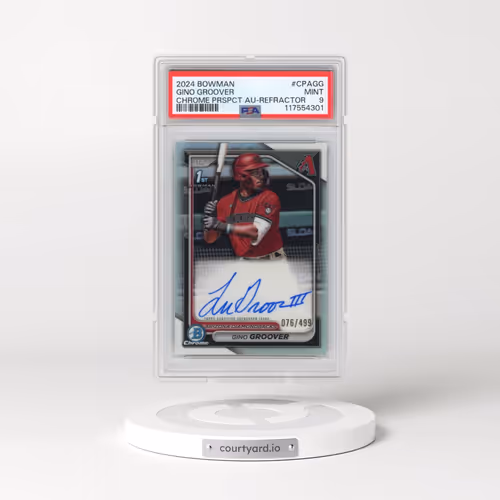 2024 Bowman Chrome Prospect Autographs #CPAGG Gino Groover - Refractor (PSA 9 MINT)