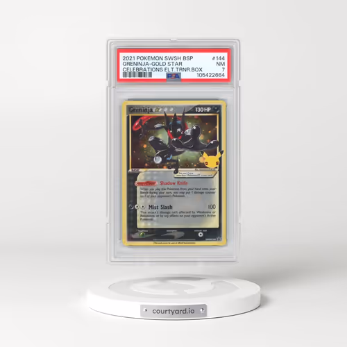2021 Pokémon Swsh Black Star Promo #144 Greninja-Gold Star - Celebrations Elite Trainer Box (PSA 7 NM)