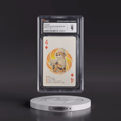 2012 White 2 Deck (White Kyurem on Back) #4¦ Growlithe (CGC 9 MINT)