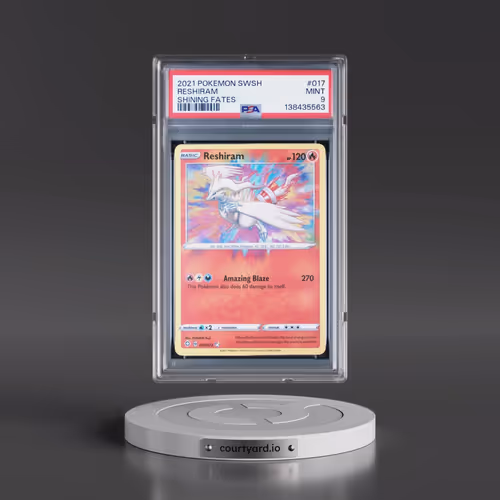 2021 Pokémon Sword & Shield Shining Fates #017 Reshiram (PSA 9 MINT)
