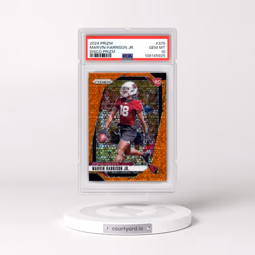 2024 Panini Prizm #375 Marvin Harrison Jr. - Disco Prizm (PSA 10 GEM MINT)