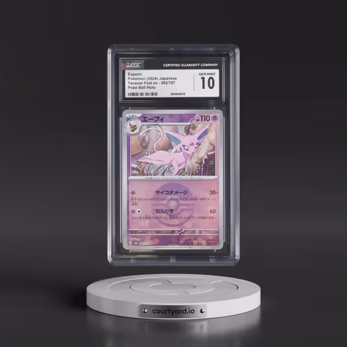 2024 High Class Pack: Terastal Fest ex - sv8a #062/187 Espeon - Poké Ball Holo (CGC 10 GEM MINT)