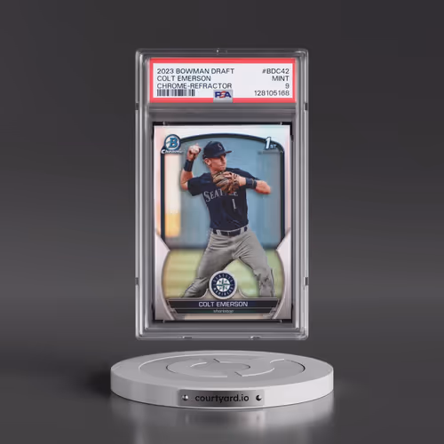 2023 Bowman Draft #BDC42 Colt Emerson - Chrome-Refractor (PSA 9 MINT)
