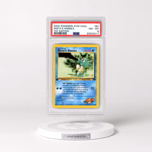 2000 Pokémon Gym Challenge #87 Misty's Horsea - 1st Edition (PSA 8 NM-MT)
