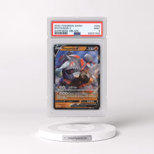 2020 Pokémon Sword & Shield Darkness Ablaze #095 Rhyperior V - Holo (PSA 9 MINT)
