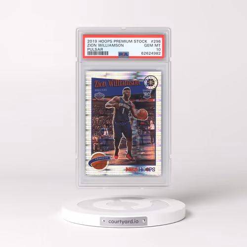 2019 Panini Hoops Premium Stock #296 Zion Williamson - Pulsar (PSA 10 GEM MINT)