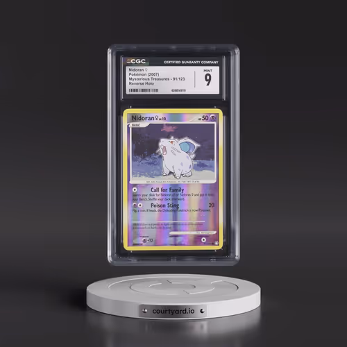 2007 Mysterious Treasures #91/123 Nidoran â?? - Reverse Holo (CGC 9 MINT)