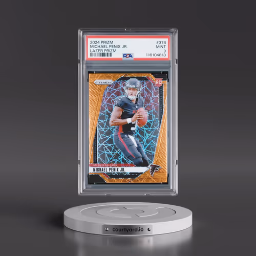2024 Panini Prizm #378 Michael Penix Jr. - Lazer Prizm (PSA 9 MINT)