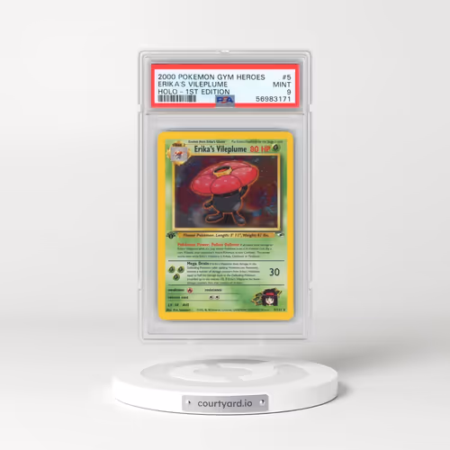2000 Pokémon Gym Heroes #5 Erika's Vileplume - 1st Edition Holo (PSA 9 MINT)