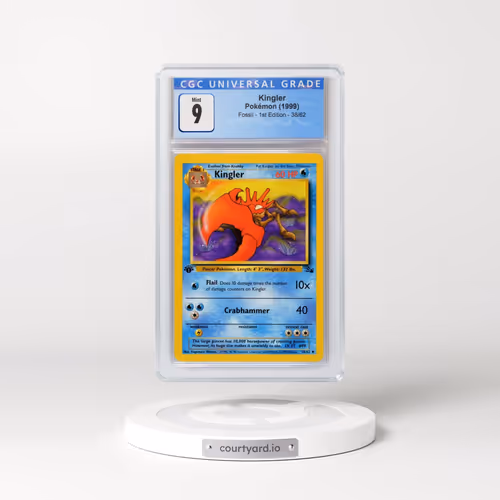 1999 Fossil #38/62 Kingler - 1st Edition 1st Edition (CGC 9 MINT)