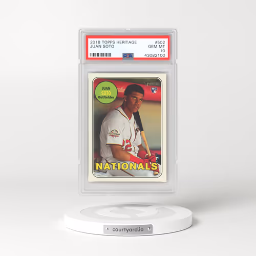 2018 Topps Heritage #502 Juan Soto (PSA 10 GEM MINT)