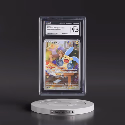 2023 Raging Surf #066/062 Minun - Art Rare (CGC 9.5 MINT+)