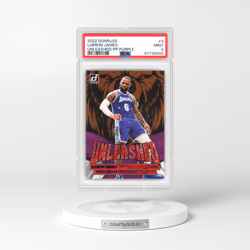 2022 Panini Donruss Unleashed #3 LeBron James - Press Proof Purple (PSA 9 MINT)
