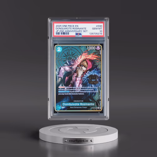 2025 One Piece Japanese 2nd Anniversary Set #030 Donquixote Rosinante (PSA 10 GEM MINT)