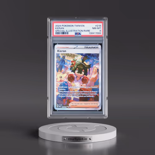 2024 Pokémon Twm EN-Twilight Masquerade #218 Kieran - Special Illustration Rare (PSA 8 NM-MT)