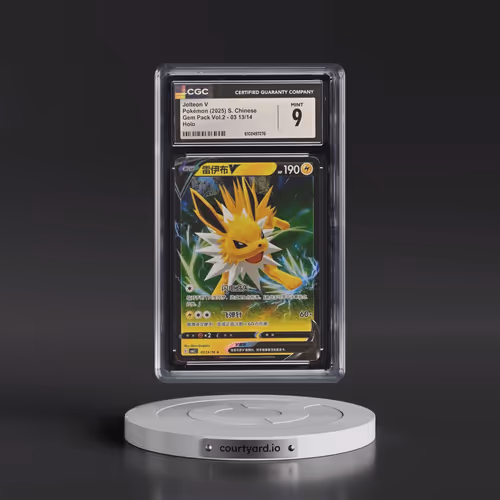 2025 Gem Pack Volume 2 - CBB2C - Simplified #03 13/14 Jolteon V - Holo (CGC 9 MINT)