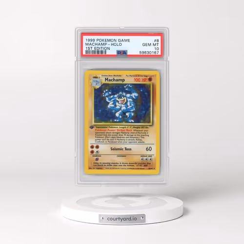 1999 Pokémon Game #8 Machamp - 1st Edition Holo (PSA 10 GEM MINT)