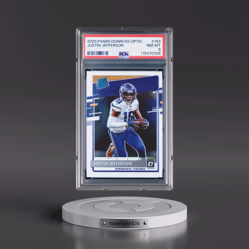 2020 Panini Donruss Optic #163 Justin Jefferson (PSA 8 NM-MT)