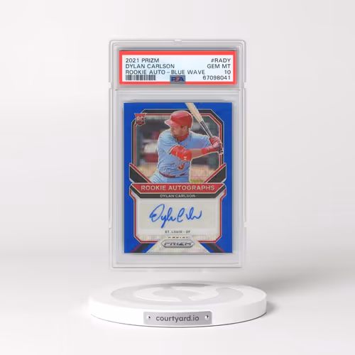 2021 Panini Prizm Rookie Autographs #RADY Dylan Carlson - Blue Wave (PSA 10 GEM MINT)