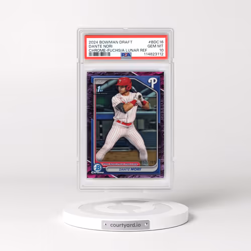2024 Bowman Draft #BDC16 Dante Nori - Chrome-Fuchsia Lunar Refractor (PSA 10 GEM MINT)