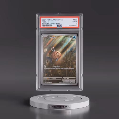 2024 Pokémon Ssp EN-Surging Sparks #198 Feebas - Illustration Rare (PSA 9 MINT)
