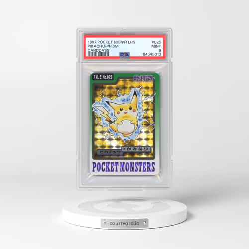 1997 Pocket Monsters Carddass #025 Pikachu-Prism (PSA 9 MINT)