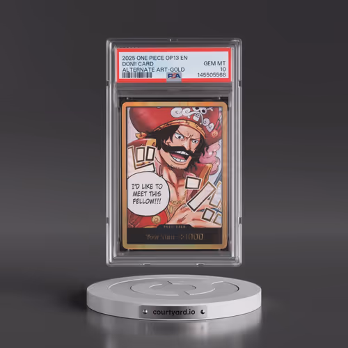 2025 One Piece OP13-Carrying on His Will Don!! Card - Alternate Art-Gold (PSA 10 GEM MINT)