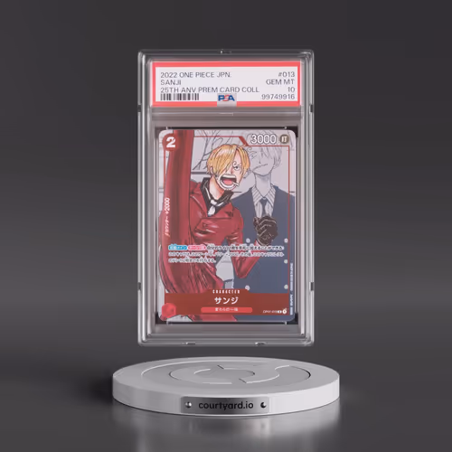 2022 One Piece Japanese 25th Anniversary Premium Card Collection #013 Sanji (PSA 10 GEM MINT)
