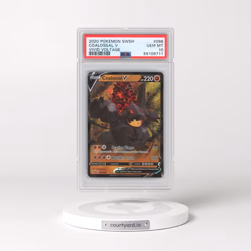 2020 Pokémon Sword & Shield Vivid Voltage #098 Coalossal V - Holo (PSA 10 GEM MINT)