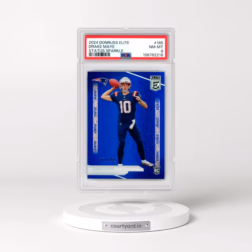 2024 Panini Donruss Elite #185 Drake Maye - Status Sparkle (PSA 8 NM-MT)