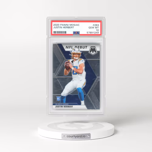 2020 Panini Mosaic #263 Justin Herbert (PSA 10 GEM MINT)