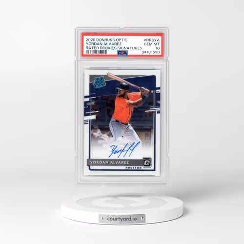 2020 Panini Donruss Optic Rated Rookies Signatures #RRSYA Yordan Alvarez (PSA 10 GEM MINT)