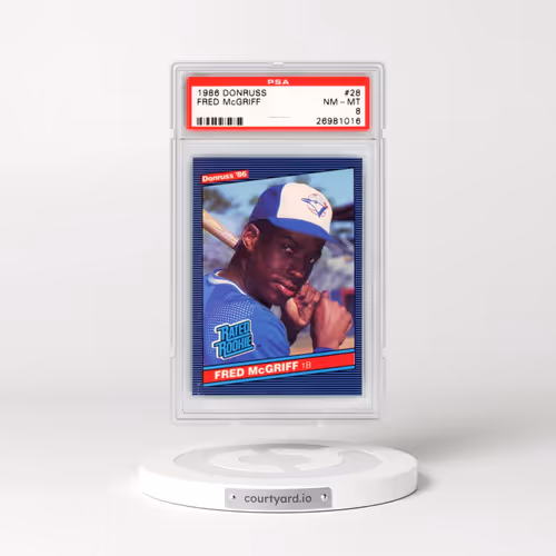 1986 Donruss #28 Fred McGriff (PSA 8 NM-MT)