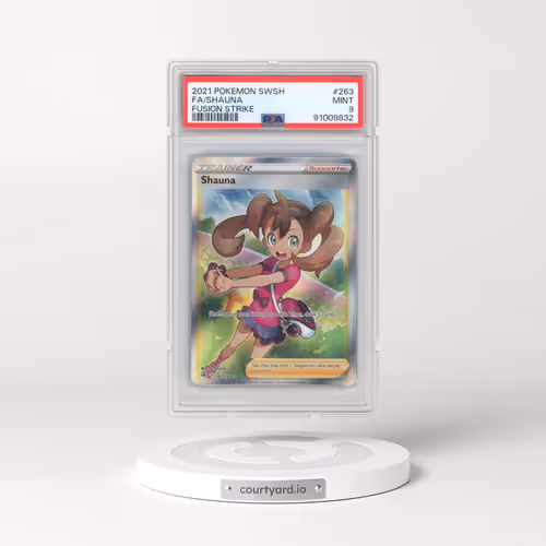 2021 Pokémon Sword & Shield Fusion Strike #263 Shauna - Full Art (PSA 9 MINT)