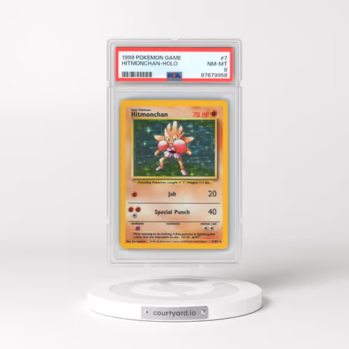 1999 Pokémon Game #7 Hitmonchan - Holo (PSA 8 NM-MT)