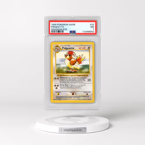 1999 Pokémon Game #22 Pidgeotto - Shadowless (PSA 7 NM)