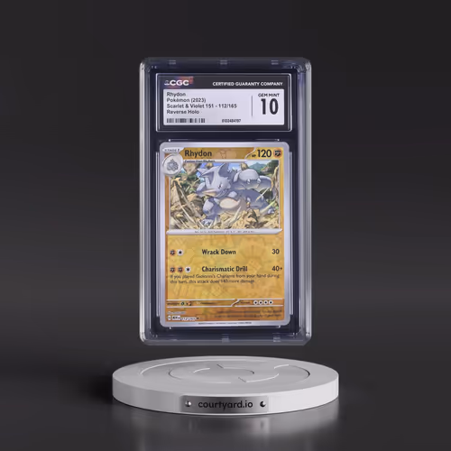 2023 Scarlet & Violet 151 - MEW EN #112/165 Rhydon - Reverse Holo (CGC 10 GEM MINT)