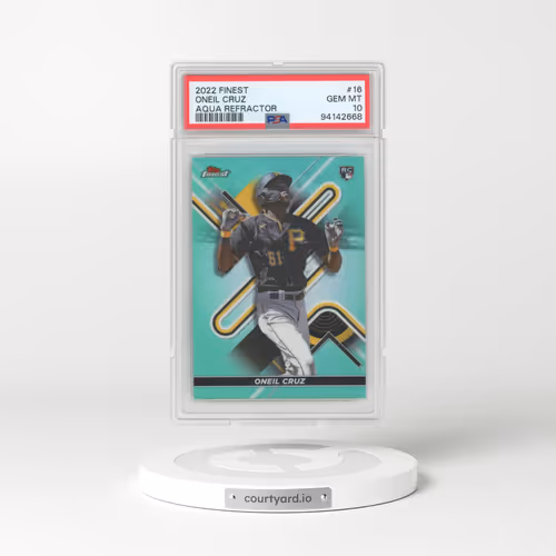 2022 Topps Finest #16 Oneil Cruz - Aqua Refractor (PSA 10 GEM MINT)