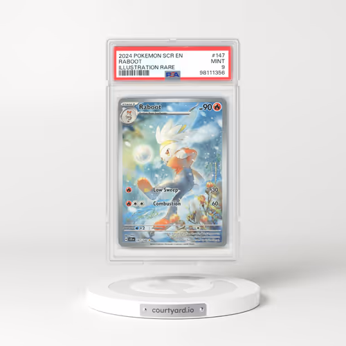 2024 Pokémon Scr EN-Stellar Crown #147 Raboot - Illustration Rare (PSA 9 MINT)