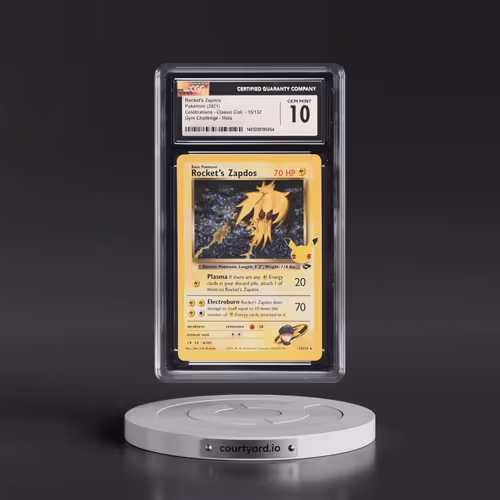 2021 Celebrations - Classic Collection #15/132 Rocket's Zapdos - Gym Challenge Holo (CGC 10 GEM MINT