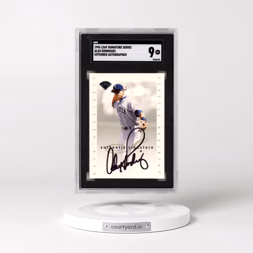 1996 Leaf Signature Series Alex Rodriguez - Extended Auto. (SGC 9 MINT)